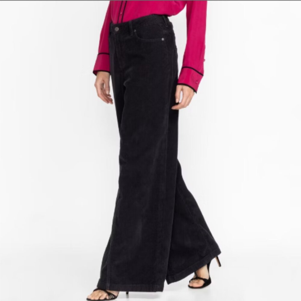 JOHNNY WAS Suki Wide Leg High Rise Black Corduroy Jeans--NWT--31 - Picture 3 of 16